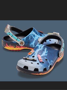 NWT Back to the Future movie Crocs light up Jibbitz M5 W7